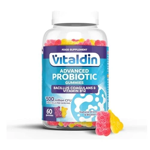 Offre limitee: VITALDIN Probiotique Gummies – 500 millions d´UFC de Bacillus Coagulans par dose + Vitamine B12 – 60 Gommes (pour 1 mois); saveur de Fruits – Flore Intestinale – pour Enfants et Adultes de 13.80 EUR a 8.52 EUR (economie 38%)