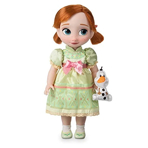Disney Geschäft Anna Animator Kleinkind Puppe Gefrorene 39Cm 15Inches Mit Realistischen Wurzelten Haaren, Outfit, Schuhen Und Gepolstertem Satin Olaf Sanft Spielzeug Geeignet Für Alter 3+
