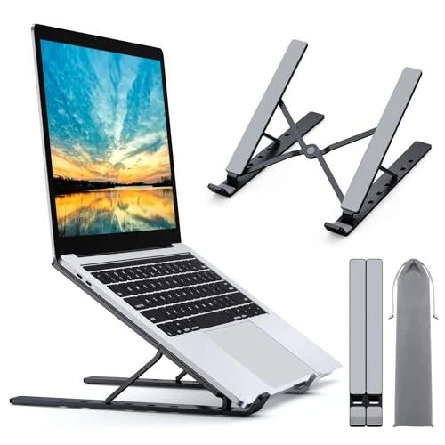Babacom Laptop Stand with 9 Adjustable Levels, Ventilated Aluminum Cooler Compatible with MacBook, Dell, Lenovo, HP, Other Laptops Tablets 10-15.6 Inches