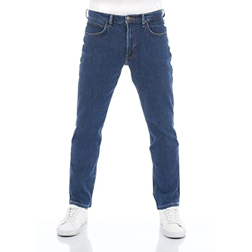 Offerta a tempo: Lee Uomo Brooklyn Straight Jeans, Blu (Dark Stonewash), 40W / 34L - 30% da 85.00 € a 59.49 €