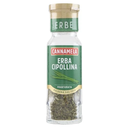 Offerta a tempo: Cannamela, Linea Maxi Oro, Erba Cipollina Essiccata, Confezione da 10g, Sapore Delicato, Utile per Insaporire Insalate e Salse a Base di Yogurt, si Abbina a Formaggi, Torte Salate e Pesce - 56% da 5.62 € a 2.49 €