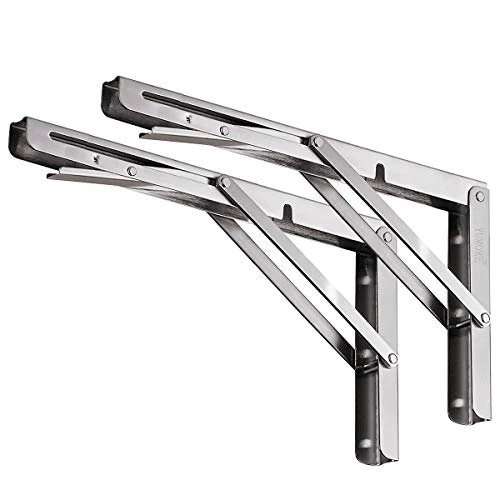 Offerta a tempo: YUMORE Staffe Pieghevoli per Mensole 400mm Reggimensola Pieghevole Inox - 0.00% da 35.99 € a 35.99 €