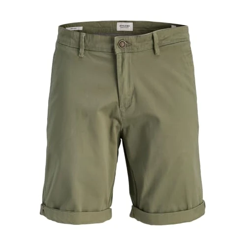 Zeitlich begrenztes Angebot: JACK & JONES Herren Chino Shorts Regular Fit 12165604,Deep Lichen Green,L von 34.99 € auf 17.50 € (50% Rabatt)