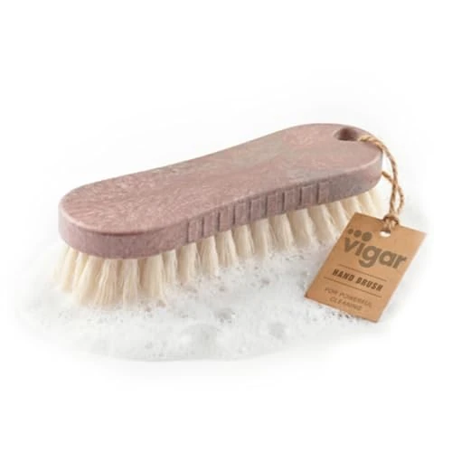 VIGAR Spazzola Multifunzione per la Pulizia con setole dure e Resistenti, Marrone, Piccola