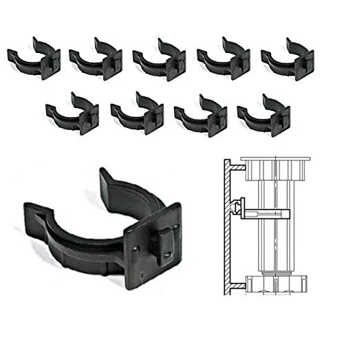 BricoShopping Crochet Universel en ABS pour Sabot de Cuisine - Clip pour Pieds de Plastique et Aluminium - Montage Rapide à Tirette Type Ressorts pour Rampe Mobile