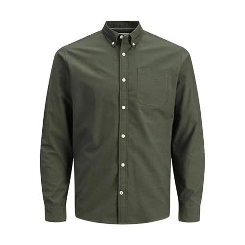 Offerta a tempo: Jack & Jones Camicia da Uomo per Adulti, Slim Fit, per Il Tempo Libero, 100% Cotone, a Maniche Lunghe, a Quadretti, Blu Navy, Notte Foresta, L - 43% da 29.99 € a 17.09 €