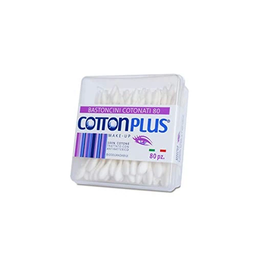 Offre limitee: Cotton Plus Bâtons de coton MAKE-UP 80 pièces - Ligne BEAUTY | COTTON FIOC pour le MAKE-UP | Deux têtes différentes, deux fonctions. de 4.60 EUR a 4.60 EUR (economie 0%)