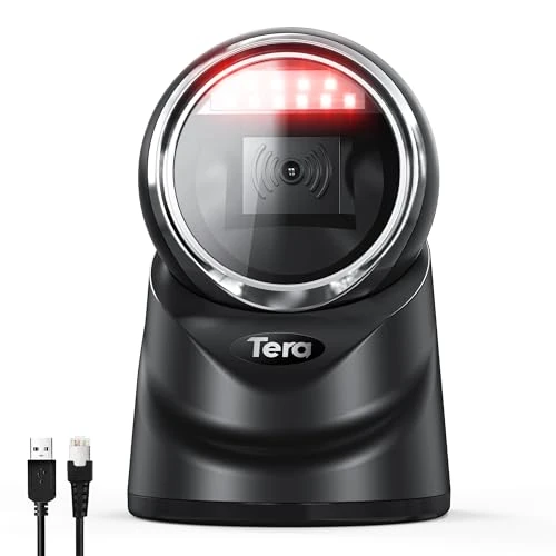 Zeitlich begrenztes Angebot: Tera Pro 2D QR Desktop Barcode Scanner Omnidirektional Einstellbarer Scankopf, USB Wired Handsfree Plattform Automatic Bar Code Reader for Market Retail Store Phone Screen Payment, 9100 von 57.10 € auf 57.10 € (0.00% Rabatt)