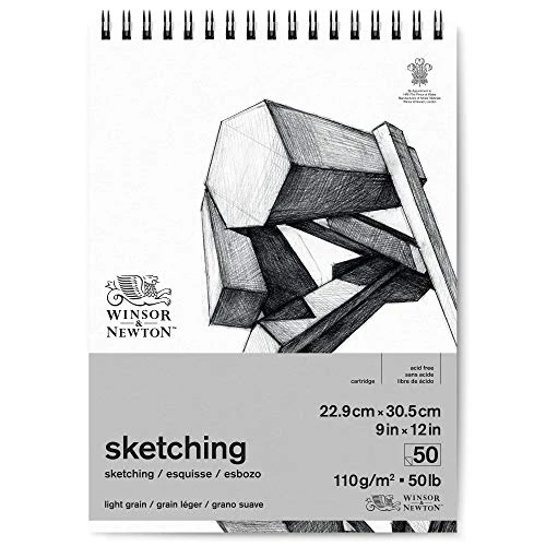 Offerta a tempo: Winsor & Newton Carta da Disegno, Extra Bianco, 22,9 x 30,5cm-50 Blatt Skizzenpapier im Spiralblock, 50 unità - 0% da 20.43 € a 20.43 €