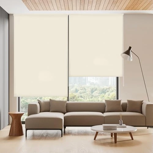 Oferta ograniczona: Blindecor AureRoleta półprzezroczysta w jednolitym kolorze bez wiercenia, Żaluzje wewnętrzne bez narzędzi, 90 x 175 cm, Beżowy z 121.09 EUR na 121.09 EUR (znizka 0%)