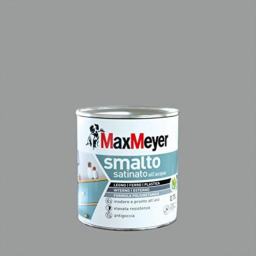 Offerta a tempo: Maxmeyer Smalto All'Acqua Poliuretanico Satinato Grigio Pietra 0,75 L - 36% da 30.90 € a 19.92 €
