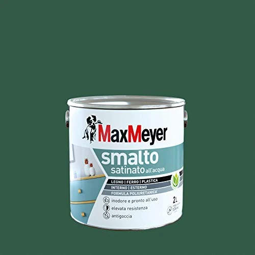 Offerta a tempo: Maxmeyer Smalto All'Acqua Poliuretanico Satinato Verde Scuro 2 L - 37% da 63.90 € a 40.49 €