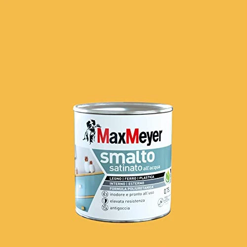 Offerta a tempo: Maxmeyer Smalto All'Acqua Poliuretanico Satinato Giallo Estate 0,75 L - 35% da 30.90 € a 19.99 €