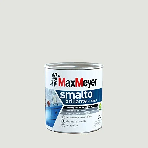 Offerta a tempo: Maxmeyer Smalto All'Acqua Poliuretanico Brillante Bianco Ghiaccio 0,75 L — 12% da 30,90 € a 27,33 €