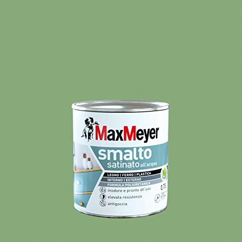 Offerta a tempo: Maxmeyer Smalto All'Acqua Poliuretanico Satinato Verde Cina 0,75 L - 48% da 30.90 € a 16.18 €