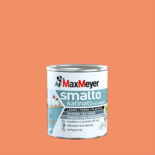Maxmeyer Vernis à l'eau Polyurethane satiné Orange Ace 0,125 L