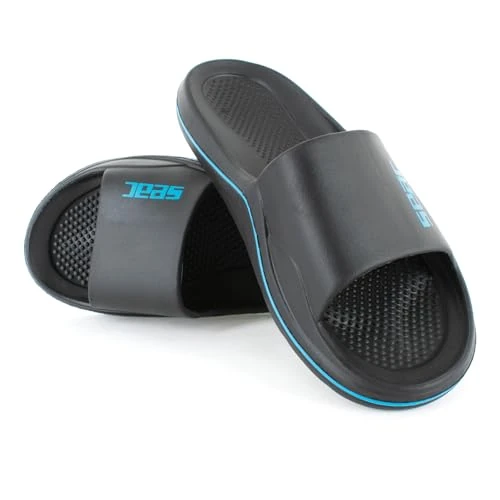 Offerta a tempo: SEAC CAYA, Ciabatte A Fascia per Spiaggia E Piscina, Nero/Blu, 41 - 0.00% da 14.94 € a 14.94 €