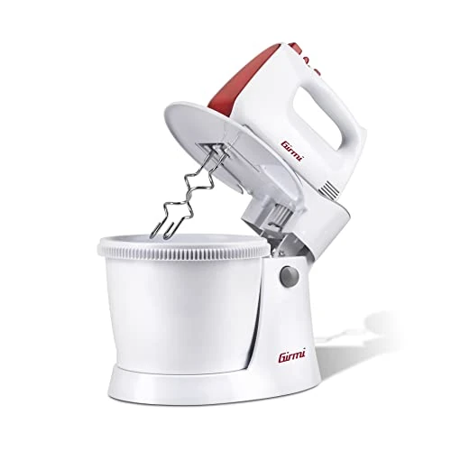 Limited-time offer: Girmi Sb82 Electric Beater with Bowl, 400W, 5 Speed, Turbo Function, 3 Liter, Stainless Accessories, Double Use, Automatic Rotation Bowl, Lid with Window, White from 86.12 £ to 86.12 £ (save 0.00%)