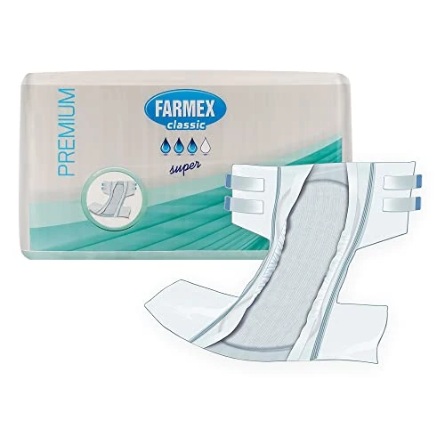 Offerta a tempo: Farmex - Pannoloni per anziani e adulti- Pannolone a Mutandina Premium Assorbenza SUPER - Super Assorbente, Latex-Free, Traspirante e Anallergico - Delicato sulla Pelle - Taglia L, 30 Pezzi - 66% da 84.97 € a 28.86 €