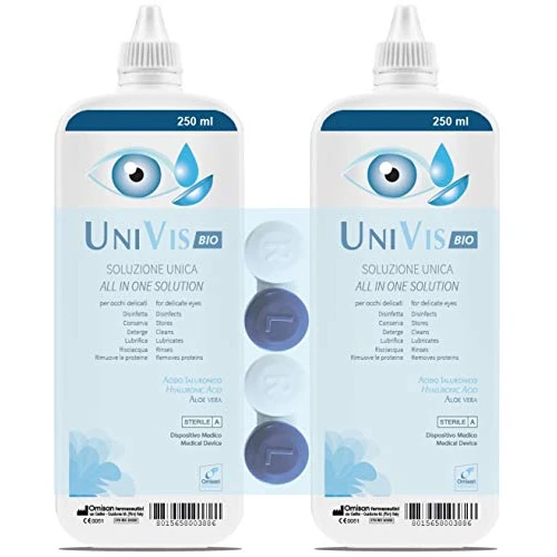Offerta a tempo: Univis Bio Soluzione Unica per Lenti a Contatto. Con Acido ialuronico ed Aloe vera — 16% da 18,72 € a 15,80 €