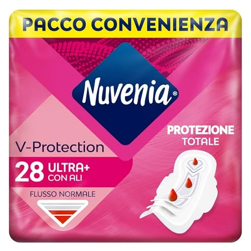 Oferta limitada: Nuvenia - Compresas normales Ultra con alas - Superficie transpirable y rápida absorción - Paquete de 28 compresas de 7.83 EUR a 7.14 EUR (ahorro 9%)