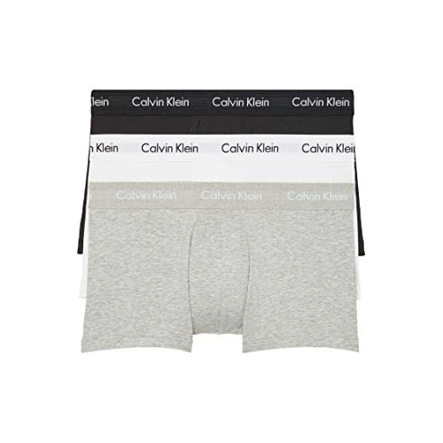 Calvin Klein Lot de 3 Slips de Bain pour Homme, Blanc, Noir, Gris chiné, XL
