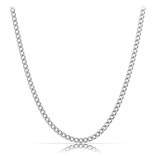 Offerta a tempo: Made by Nami Collana Da Uomo 60 cm In Acciaio Inox - Catena Da Uomo Fatta a Mano - Regalo Per Lui - Gioielli Da Uomo (Argento 2mm) - 0.00% da 8.99 € a 8.99 €