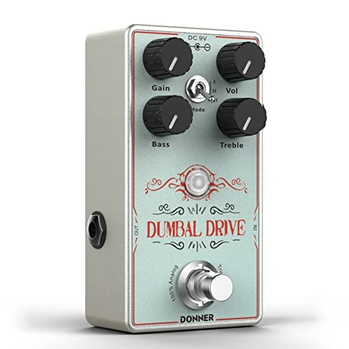 Donner Pedal de overdrive para guitarra Donner, Dumbal Drive para guitarra eléctrica, True Bypass analógico puro