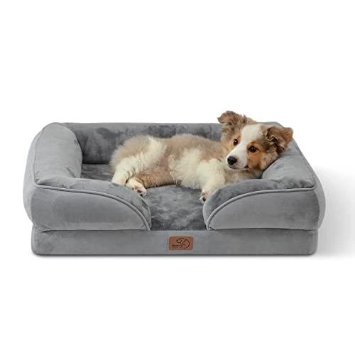 Offerta a tempo: Bedsure Divano Cuccia Ortopedica Lavabile Per Cani Piccoli, 71x58cm, Grigio - 0.00% da 51.99 € a 51.99 €