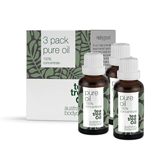 Australian Bodycare Pure Oil 3 x 30ml, Tea Tree Oil puro 100% | Olio di Melaleuca di qualità farmaceutica | Allevia le irritazioni cutanee | Oli essenziali aromaterapici | Naturale e adatto ai vegani