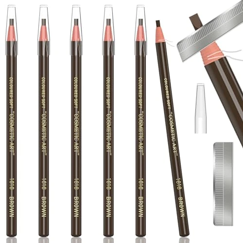 Limited-time offer: 6 Piece Dark Brown Waterproof Eyebrows Pencil Tattoo Makeup And Microblading Supplies Kit-Permanent Eye Brow Liners In 5 Colors Waterproof Eyebrow Pencils Peel - Brow Pencil Set For Marking from $7.99 to $7.99 (save 0.00%)