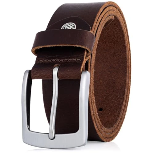 Offerta a tempo: Lindenmann Mens Leather Belt/Mens Belt, full grain leather belt, buffalo leather 4mm, dark brown, Größe/Size:, Farbe/Color:marrone - 38% da 29.95 € a 18.45 €