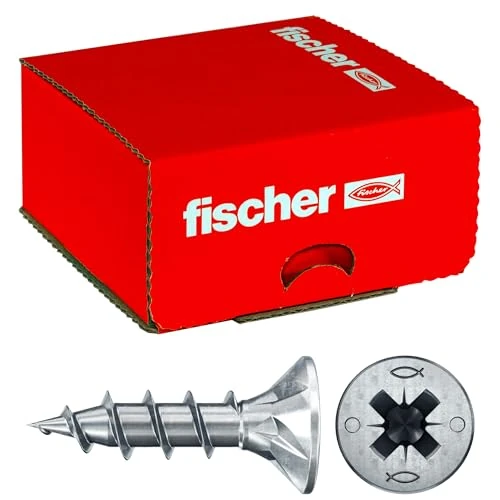 Oferta limitada: fischer Dresselhaus Power-Fast II 670188 - Tirafondos (300 unidades, 4,0 x 20 mm, cabeza avellanada con ranura en cruz, galvanizada), color azul de 9.05 € a 9.05 € (ahorro 0.00%)