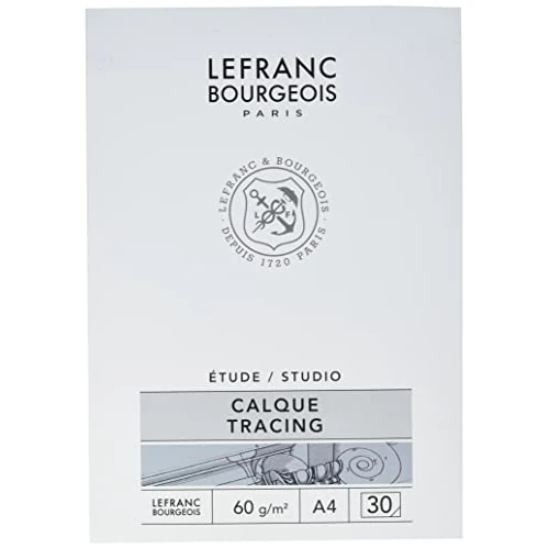 Beperkte aanbieding: Lefranc Bourgeois 301343 Studio Transparentpapier - Block 30 Blatt - A4, 60 g/m², glattes transparentes Pergamentpapier, bedruckbar und für technische Zeichnungen mit Bleistift, Markern & Finelinern van 6.50 EUR naar 6.50 EUR (besparing 0%)