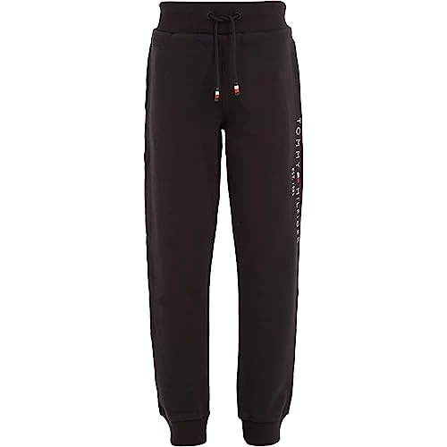 Tommy Hilfiger Kinder Unisex Jogginghose Essential Sweatpants aus Bio-Baumwolle, Schwarz (Black), 24 Monate