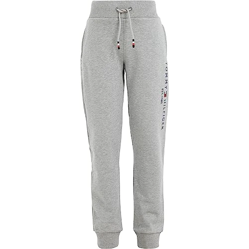 Tommy Hilfiger Pantalón de chándal Infantil Unisex Essential Sweatpants de algodón orgánico, Gris (Light Grey Heather), 18 Meses