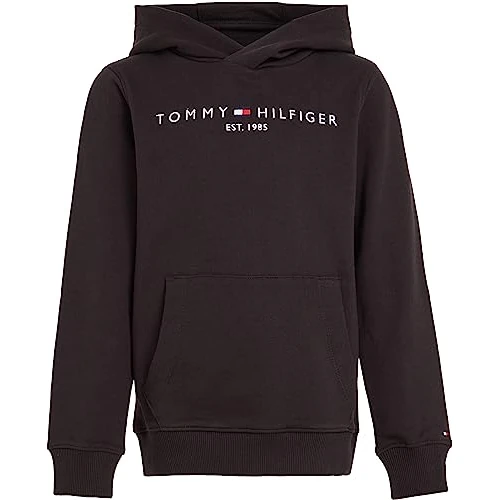 Offerta a tempo: Tommy Hilfiger Bambini Unisex Felpa Essential Hoodie con Cappuccio, Nero (Black), 12 Mesi - 25% da 59.90 € a 44.99 €