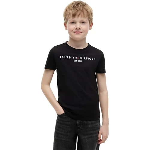 Oferta limitada: Tommy Hilfiger Camiseta de Manga Corta Infantil Unisex Essential tee con Cuello Redondo, Negro (Black), 5 Años de 24.90 € a 21.95 € (ahorro 12%)
