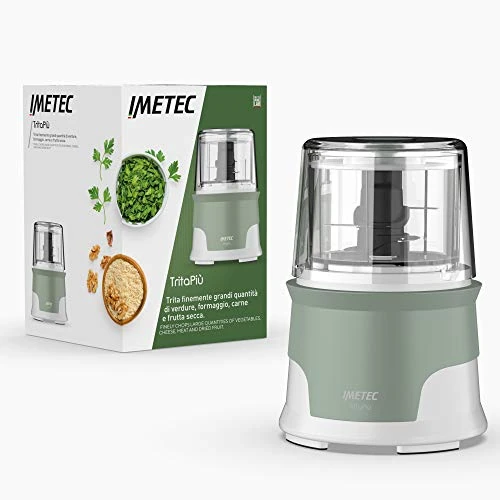 Oferta limitada: Imetec TritaPiù, Procesador de Alimentos, Picadora con 4 cuchillas de acero inoxidable, recipiente grande de 600 ml, 18.000 rpm, Funcionamiento a presión, 1000 W, Materiales libres BPA de 59.99 € a 59.99 € (ahorro 0.00%)