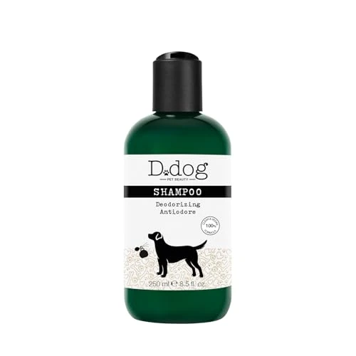 Offerta a tempo: D.DOG | Shampoo Antiodore, Shampoo per Cani, Agente Deodorante di Origine Naturale, Deterge ed Elimina Sebo in Eccesso e Cattivi Odori, 250ml - 35% da 15.90 € a 10.28 €