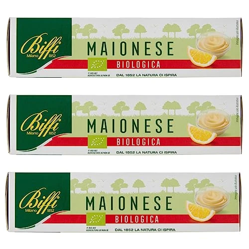 Offerta a tempo: Biffi - Maionese Biologica in tubetto - Multipack - 3 tubetti da 150 ml - 15% da 6.57 € a 5.60 €