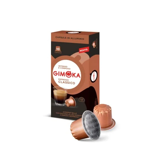 Offerta a tempo: Gimoka - Compatibile Per Nespresso - Capsule Alluminio - 100 Capsule - Gusto CLASSICO - Intensità 12 - Made In Italy - 21% da 22.70 € a 17.90 €