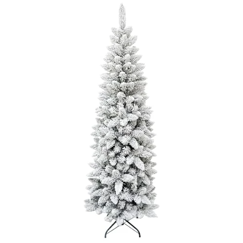 Offerta a tempo: Maury's Albero di Natale Artificiale Extra Slim Innevato Sintetico 210cm Realistico con 657 Rami Folto Effetto Realistico Decorazione Natalizia - 0.00% da 62.99 € a 62.99 €