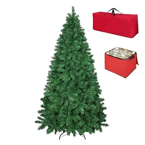 Totò Piccinni Kunstkerstboom, noel, realistisch, met haken, eenvoudige montage, PVC, vlamvertragend, met tas (120 cm, groen)