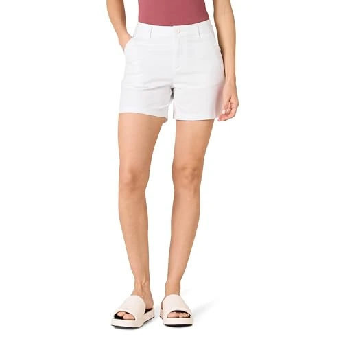 Zeitlich begrenztes Angebot: Amazon Essentials Damen-Shorts, mittelhoch, schmale Passform, 12,7 cm Schrittlänge, Khaki (erhältlich in geraden und kurvigen Passformen), Weiß, Größe 44 von 24.00 € auf 19.38 € (19% Rabatt)