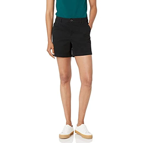 Limited offer: Amazon Essentials Women's Mid-Rise Slim-Fit 5 Inch Inseam Khaki Shorts (Available in Straight and Curvy Fits) from 17.60 EUR to 17.60 EUR (save 0%)