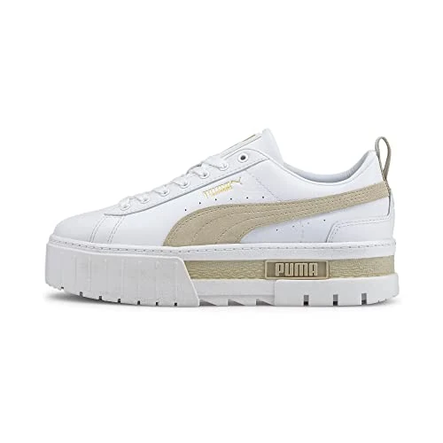 PUMA Mayze Lth Wn'S, Zapatillas, para Mujer, Multicolor (Puma White-Peyote), 38.5 EU