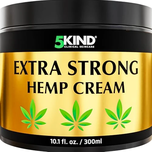 Zeitlich begrenztes Angebot: 5kind Extra Starke Hanfcreme 300ml - Hochkonzentriertes Hanföl und Arnika-Creme - zur Massage von Gelenken & Muskeln, unterem Rücken, Knien, Nacken & Schultern - Reich an natürlichen Extrakten von 31.99 € auf 31.99 € (0.00% Ra