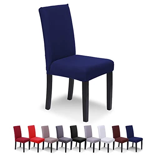 Offerta a tempo: SaintderG® Coprisedie con schienale 6 pezzi, lavabile Estraibile, molto facile da pulire e resistente, coprisedile, moderna sala da pranzo, hotel, arredamento ristorante (Blu navy, 6 pezzi) - 43% da 26.99 € a 15.32 €
