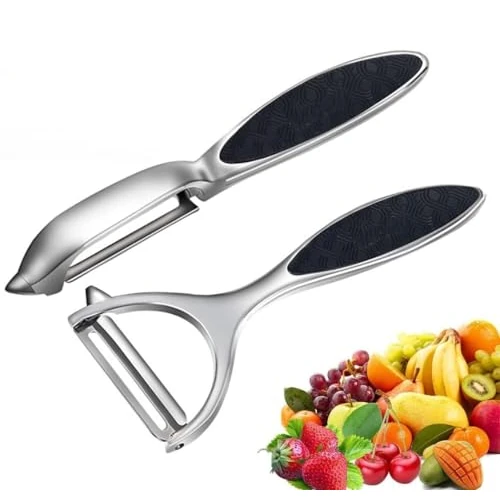 Offerta a tempo: Leaflai Pelapatate Set da 2 Pezzi in Acciaio Inox a Forma di Y e I - 0.00% da 9.99 € a 9.99 €